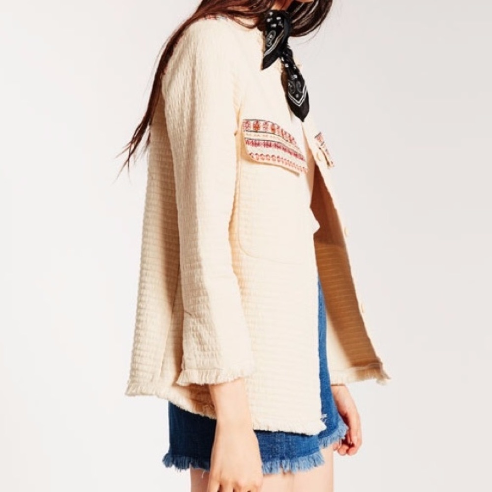 ZARA Embroidered Quilted Jacket